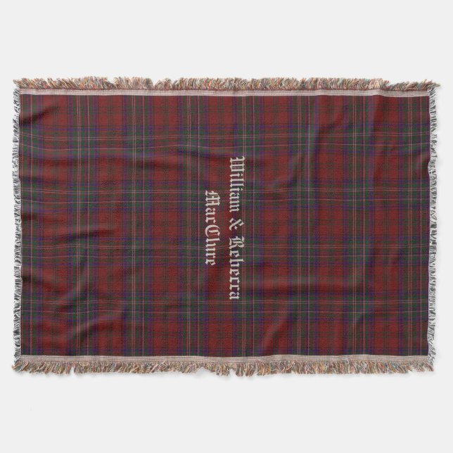 Couverture Clan MacClure Tartan Plaid Custom Throw (Devant)