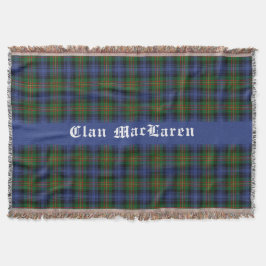 Couverture Clan MacLaren Tartan Plaid personnalisable