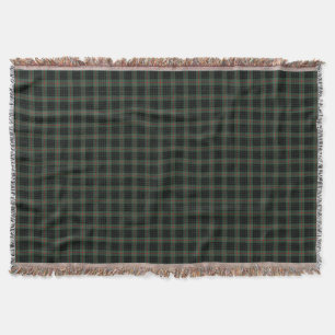 Couverture Clan tartan écossais vert-foncé et noir de Gunn