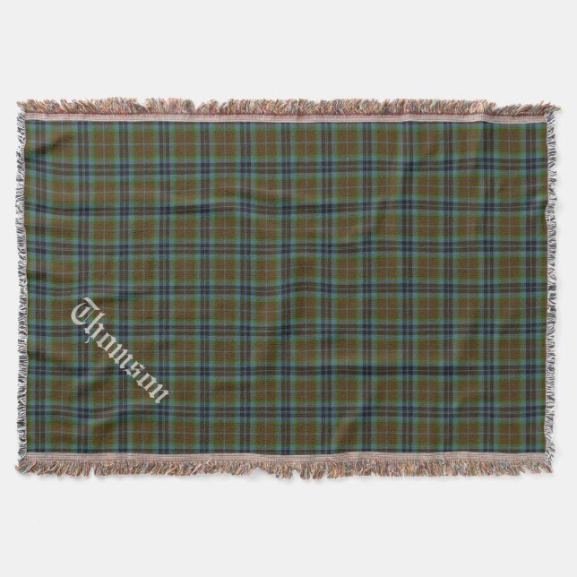 Couverture Clan Thomson Tartan Plaid Custom Thon Blanket (Devant)