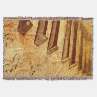 Couverture Clés grunges de piano de feuille de musique