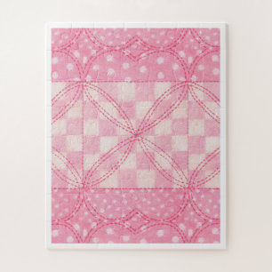 COUVERTURE COEUR ROSE 16x20 Puzzle Grandes Pièces