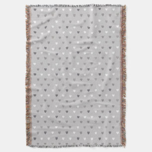 Couverture Coeurs de polka minuscules dans les tons gris