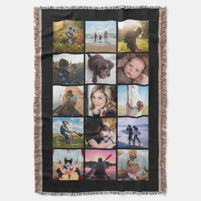 Couverture Coffret de collage photo carré 15 Noir (devant Vertical)