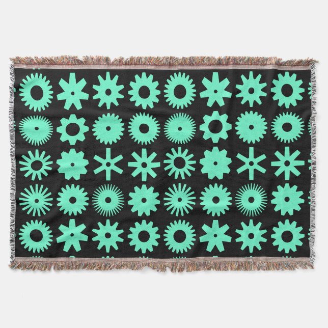 Couverture Cogs - Turquoise sur Noir (Devant)