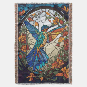 Couverture Colibri artistique en verre coloré