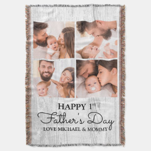 Couverture Collage photo moderne mignonne Happy First Fête de