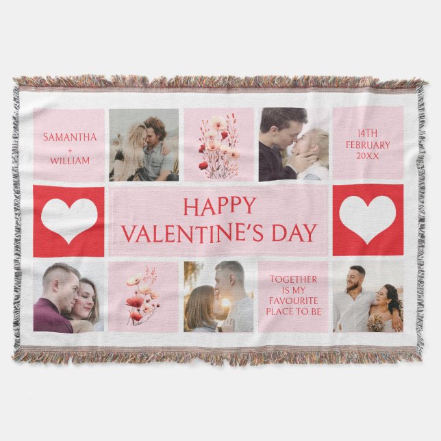 Couverture Collage photo personnalisé de la Saint Valentin (Devant)