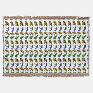 Couverture colorée de jet de grenouilles de flèc