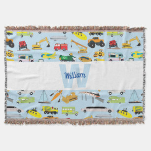 Couverture Colorful Transport & Véhicules Enfants Motif