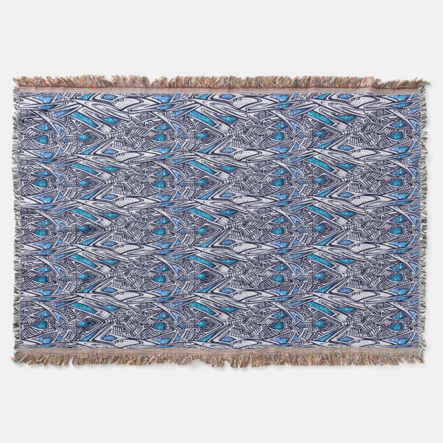 Couverture Conception abstraite Bleu et Turquoise (Devant)