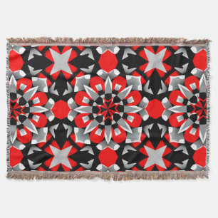 Couverture Conception de mandala géométrique vif avec rouge,