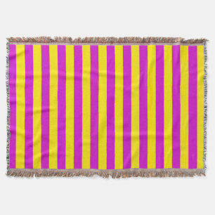 Couverture Conception des rayures pourpre et jaune