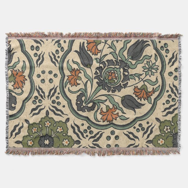 Couverture Conception persane florale décorative de tuile (Devant)