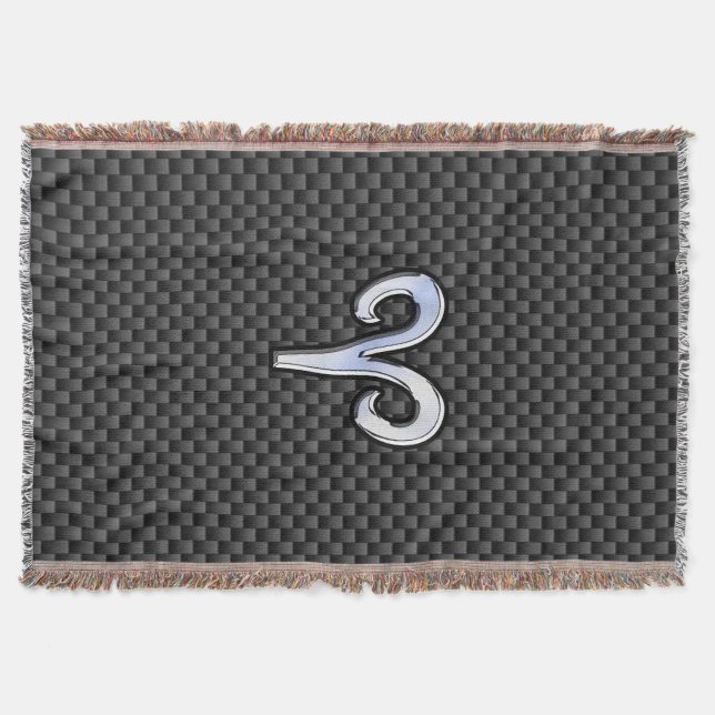 Couverture Connexion Zodiac Aries au style fibre de carbone (Devant)