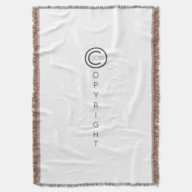 Couverture Copyright Moderne Typographique Blanc (devant Vertical)