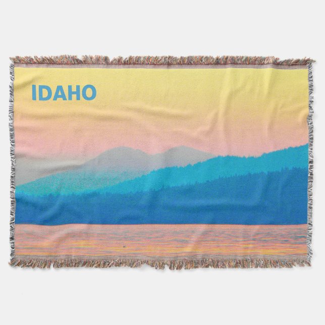 Couverture Coucher de soleil cyan et Saumon (Devant)