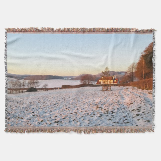 Couverture Coucher de soleil d'hiver anglais - Personnalisé (Devant)