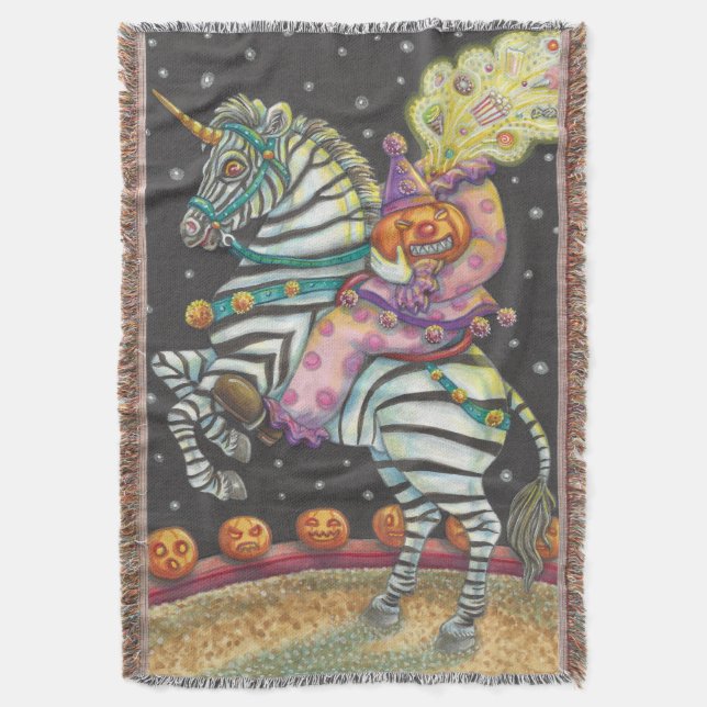 COUVERTURE COUCHER LE CIRCUS HOLLOWEEN HALLOWEEN VÊTEMENT JET (devant Vertical)