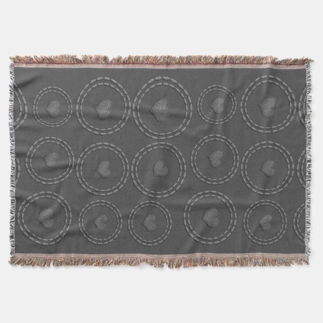 Couverture couleur gris Motif rustique chic (Devant)