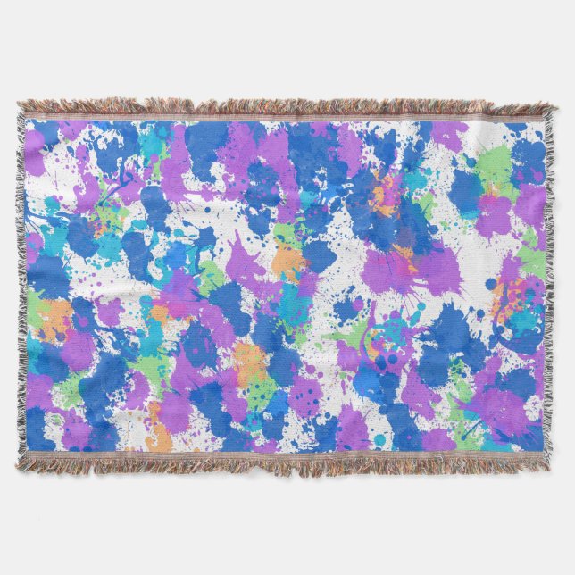 Couverture Couleurs cool Peinture Abstraite, Blurple (Devant)