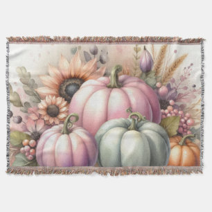 Couverture Couleurs pastel citrouille automne peinture aquare