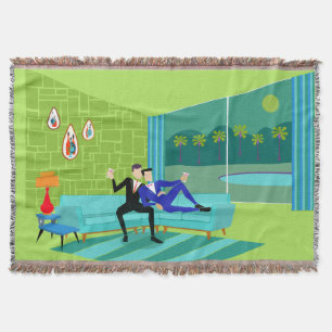 Couverture Couple Gay Romantique Retro Lance Blanche