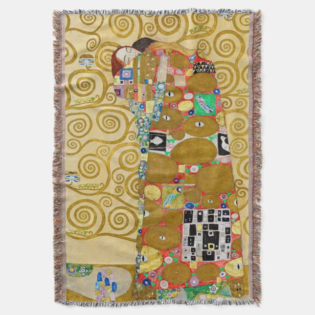 Couverture Couple Nouveau de Gustav Klimt Exaucé (devant Vertical)