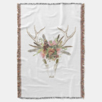 Crâne et fleurs de cerfs