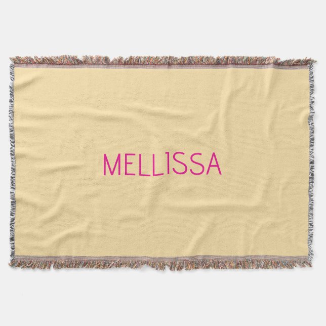 Couverture Cream minimalist custom name  (Devant)