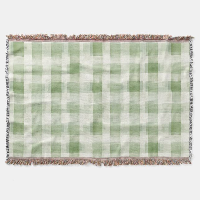 Couverture Crème verte occidentale rayures plaid Noël (Devant)