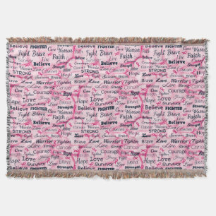 Couverture Croire Fighter Vivre Fort Fringé Rose