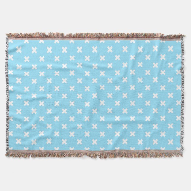 Couverture Croix blanche sur le bleu bébé (Devant)