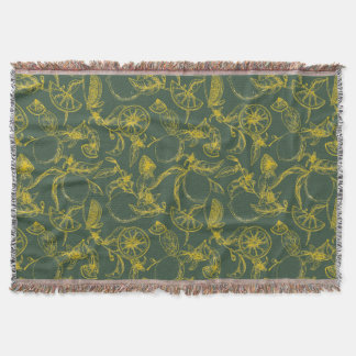 Couverture Croquis de citron jaune sur vert foncé
