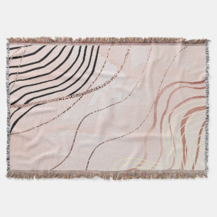 Couverture Cute Girl Rose Bohême Rose Gold Design