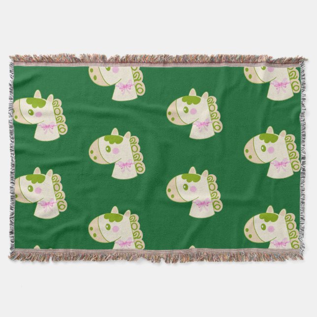 Couverture Cute Horses Chinese New Year 2026 Lucky  (Devant)