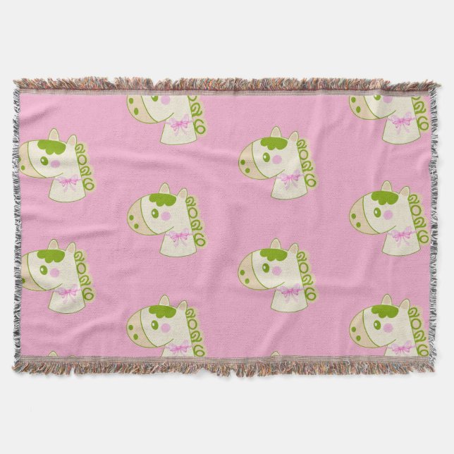Couverture Cute Horses Chinese New Year 2026 Lucky  (Devant)