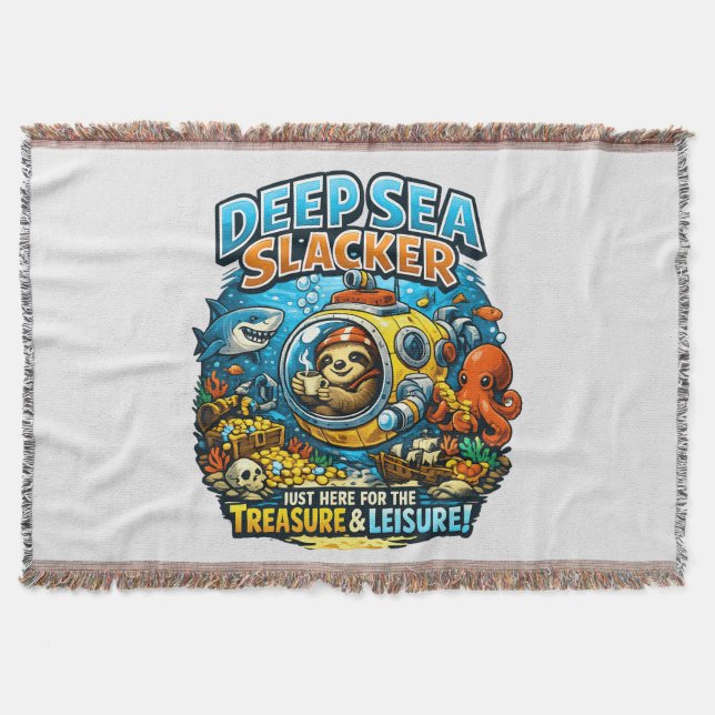 Couverture Cute Ocean Adventure Humor, Funny Sloth Diving art (Devant)