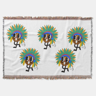 Couverture Cute Tribal Feather Cartoon Character Blanket 