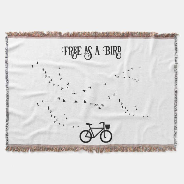 Couverture Cycling Life, gratuit comme un oiseau personnalisa (Devant)
