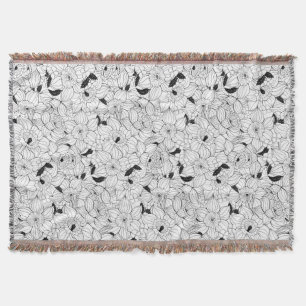 Couverture Daffodiques motif floral printanier