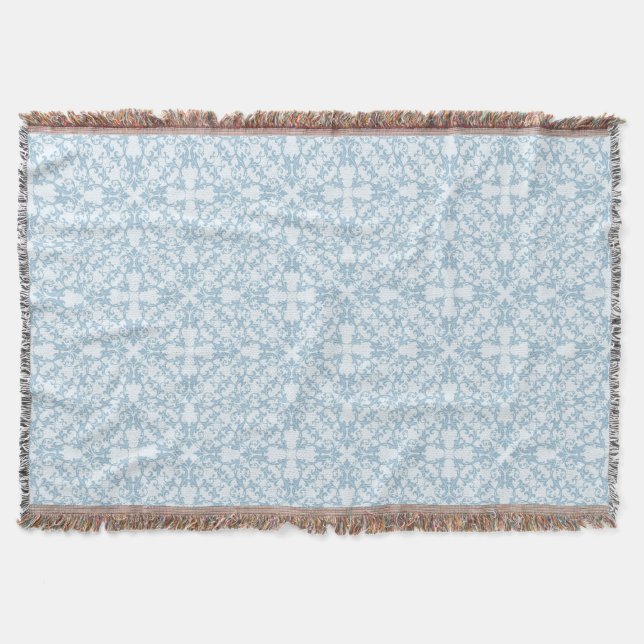 Couverture Damassé bleu-clair (Devant)