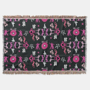 Couverture Danseuse rose Motif Décor Maison