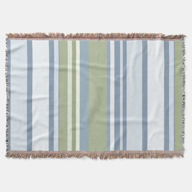 Couverture Dark Pastel Blue and Spring Rain Stripes (Devant)
