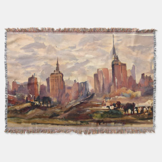 Couverture d'art de la skyline de NYC en sépia vin