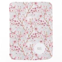 Couverture de bébé de fleurs de cerisier