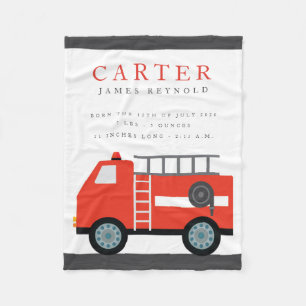 Couverture de bébé de stat de naissance de camion