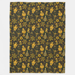 couverture de bonhomme de neige en or
