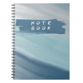 Couverture de cahier à dégradé bleu minimal
