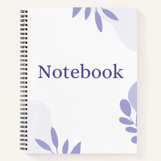 Couverture de cahier floral esthétique violet